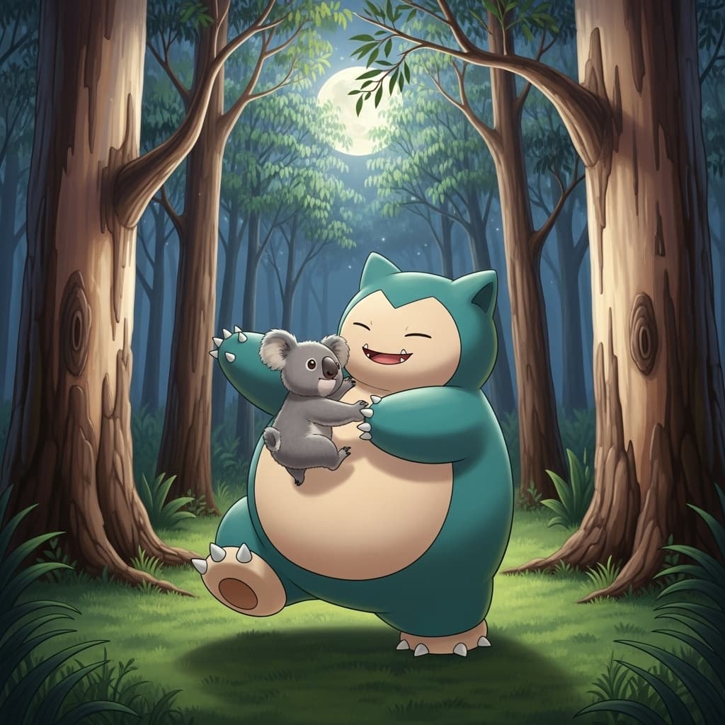 코알라와 춤을 추는 잠만보