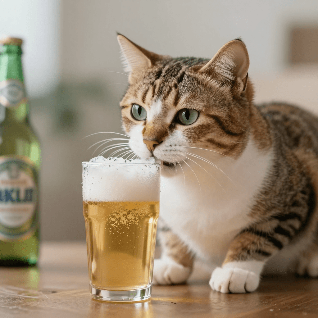맥주 마시는 고양이