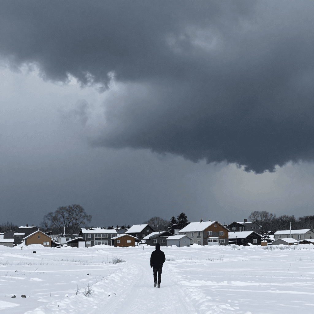폭풍우가 치는 겨울