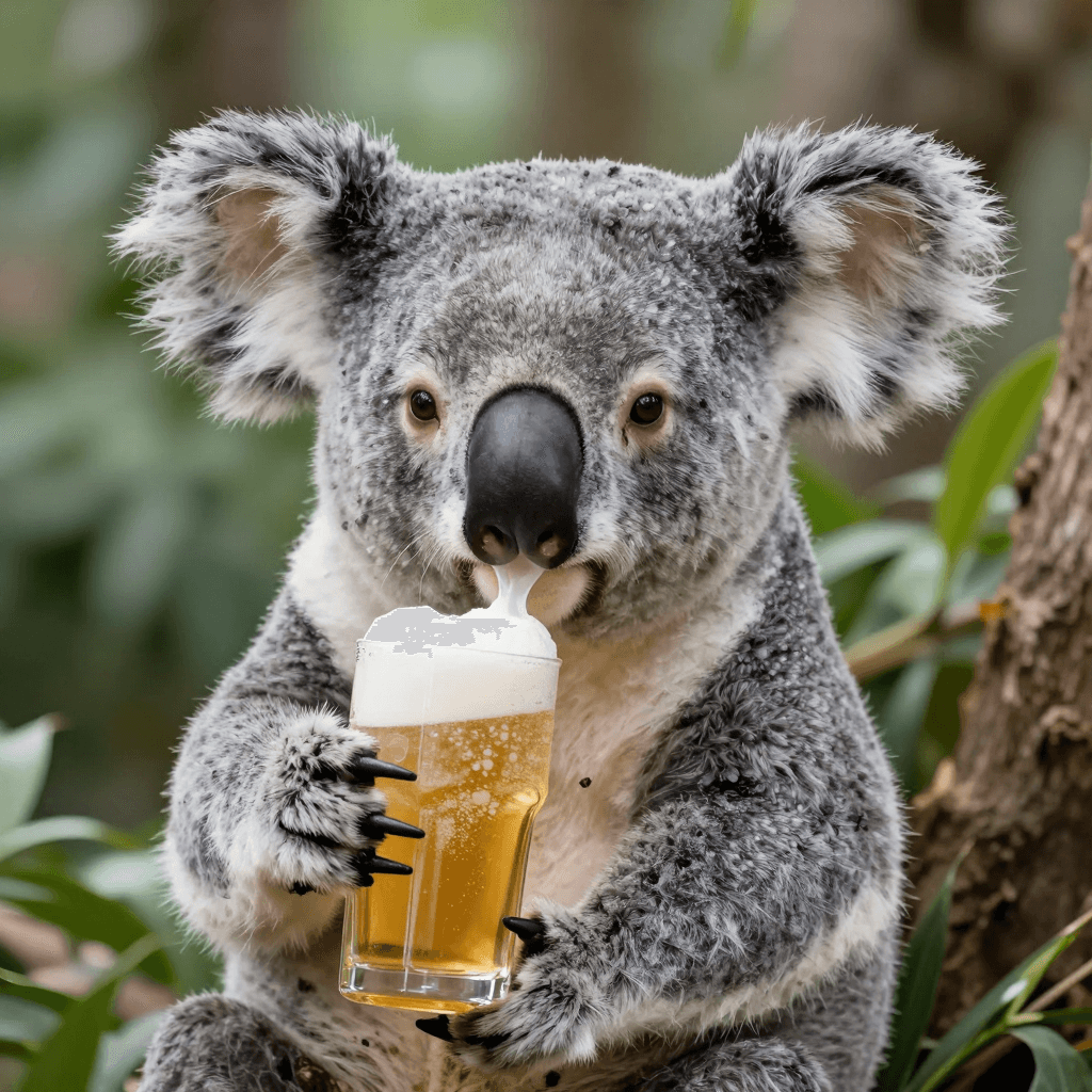 맥주 먹는 코알라