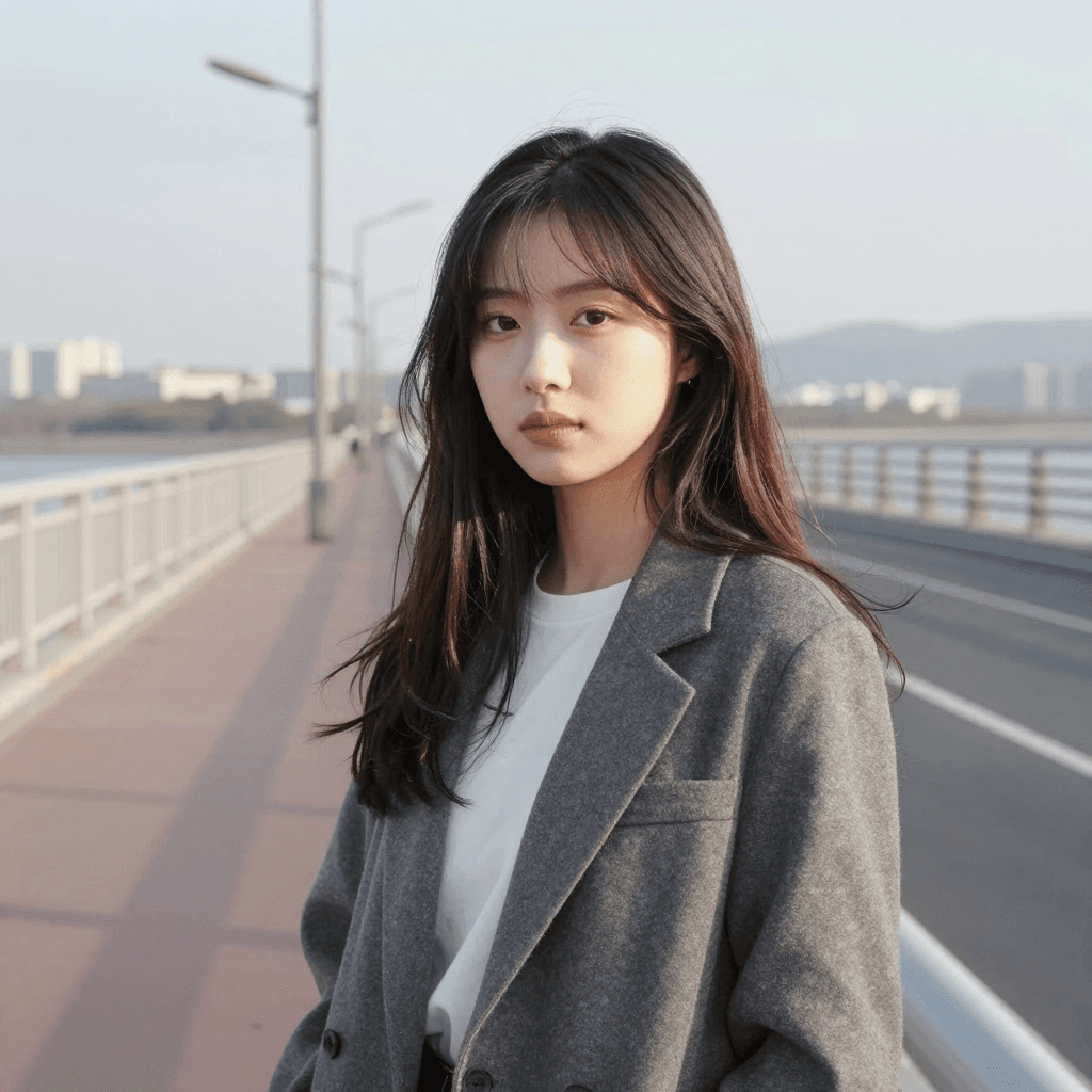 on the bridge 바람쐐는 girl