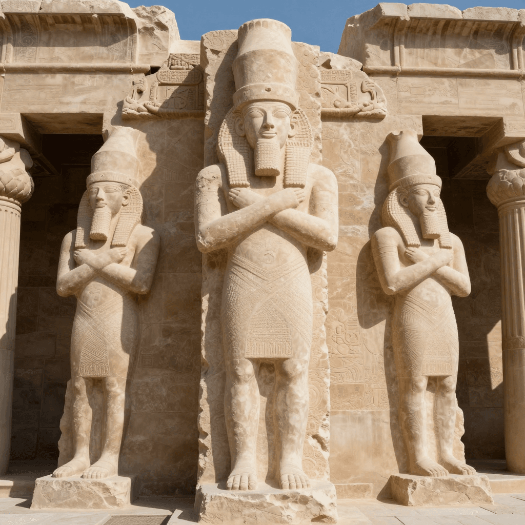 고대 신전에 잠들어 있는 석상 골렘