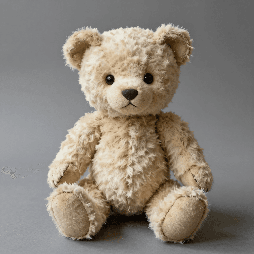털이 보송보송한 빈티지 테디베어 인형