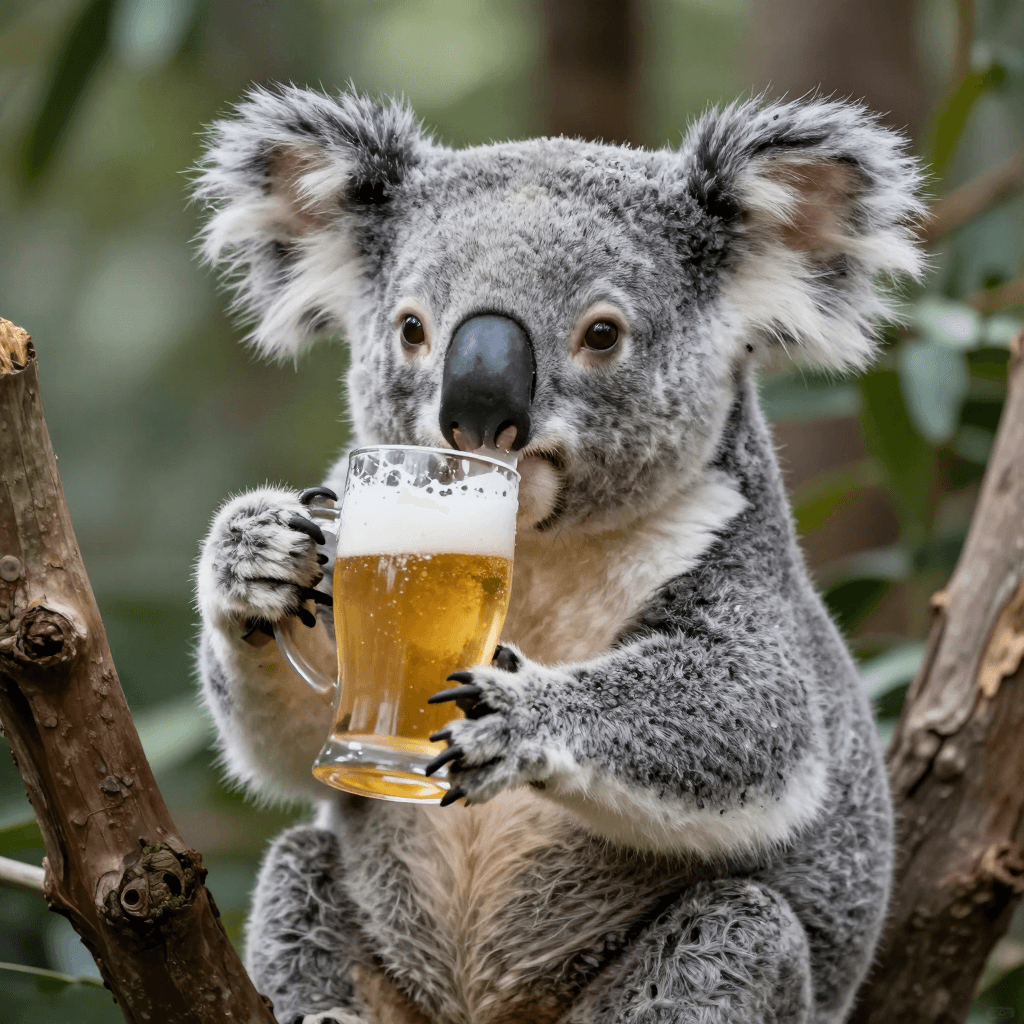 맥주마시는 코알라