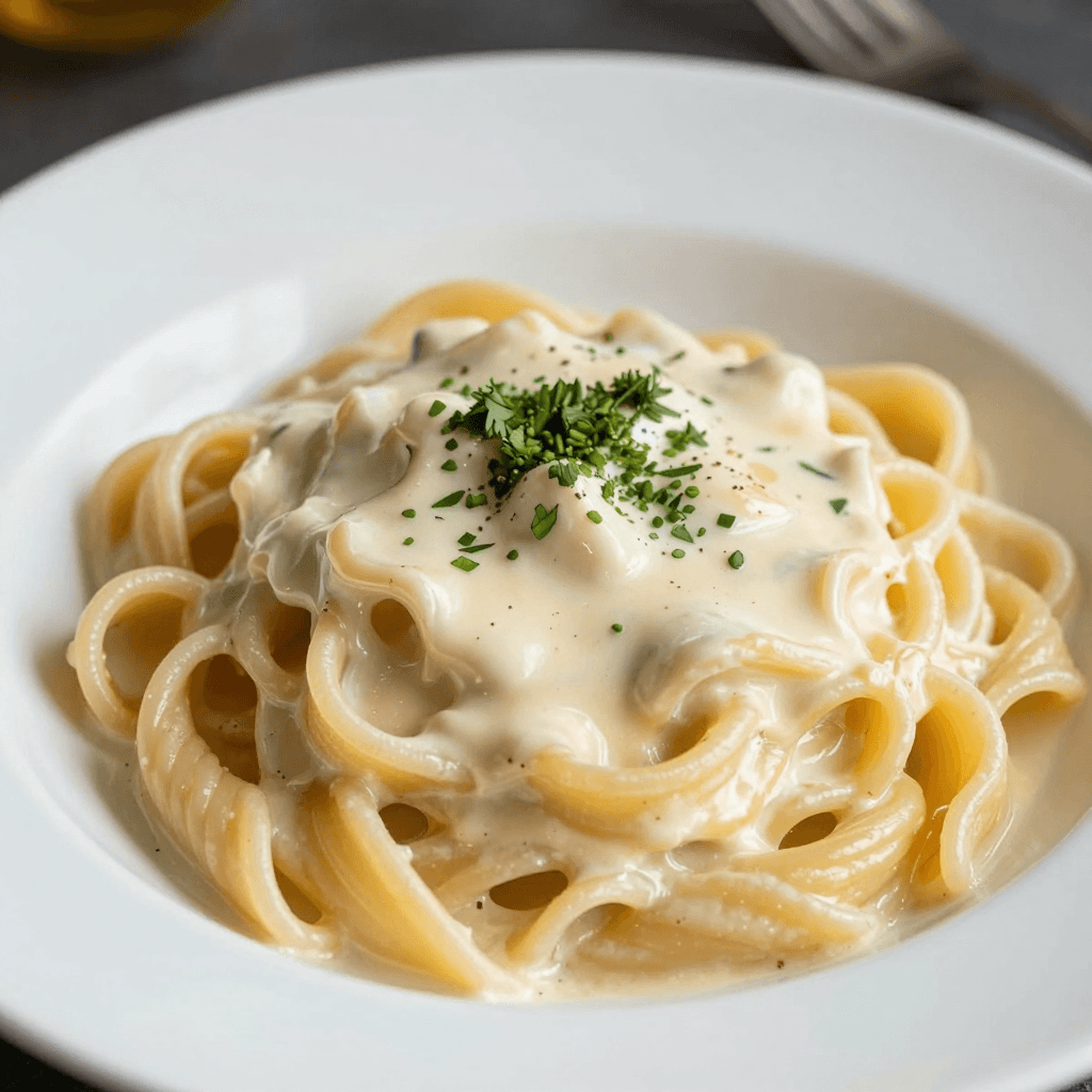 크림이 가득한 파스타