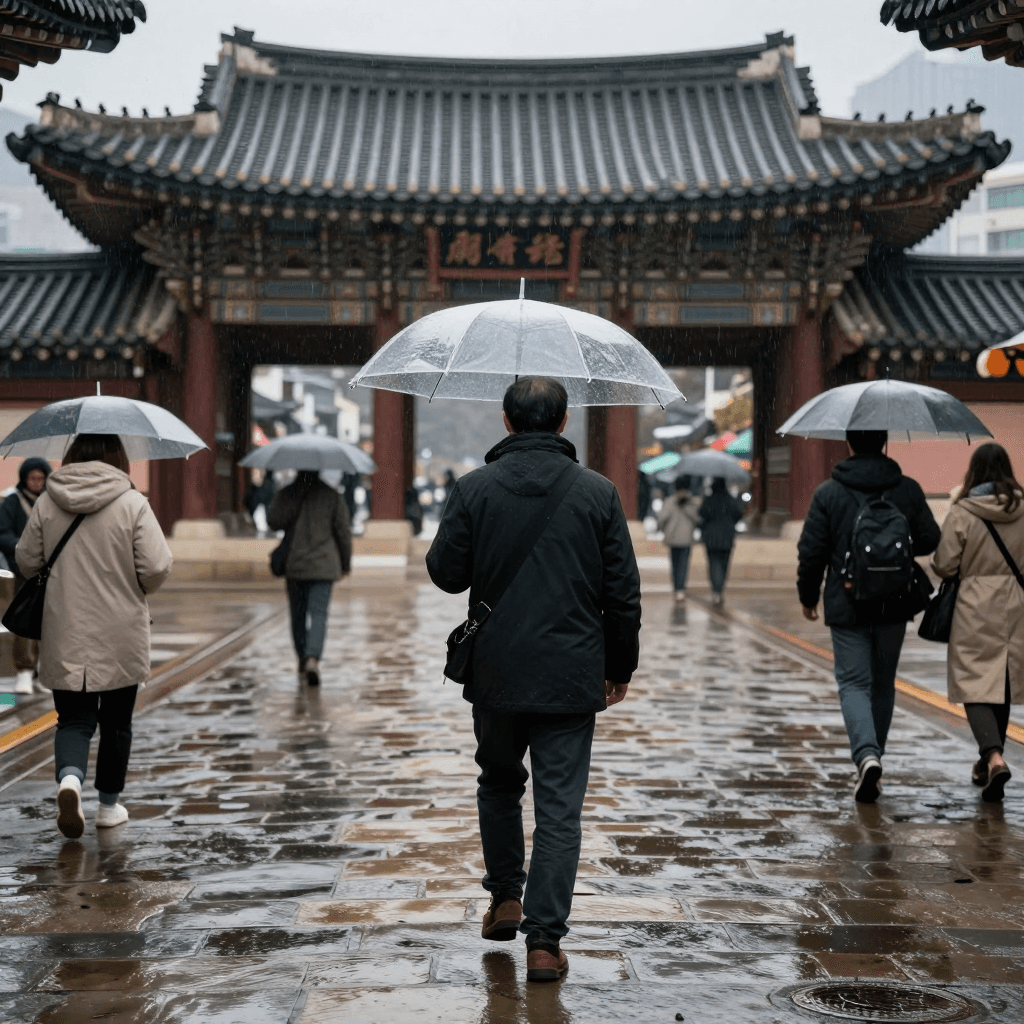 폭우가 내리는 서울