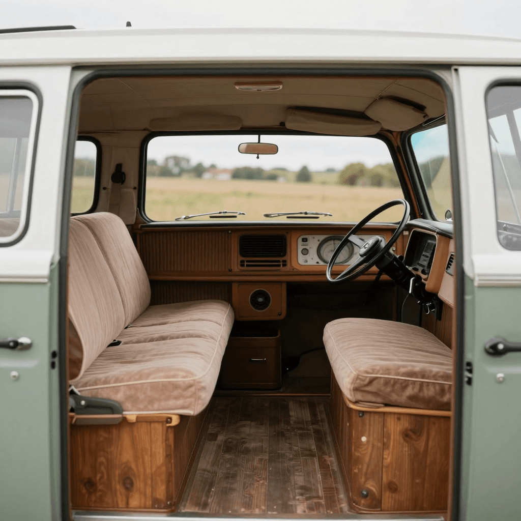 빈티지 감성의 에어스트림 캠핑카 내부