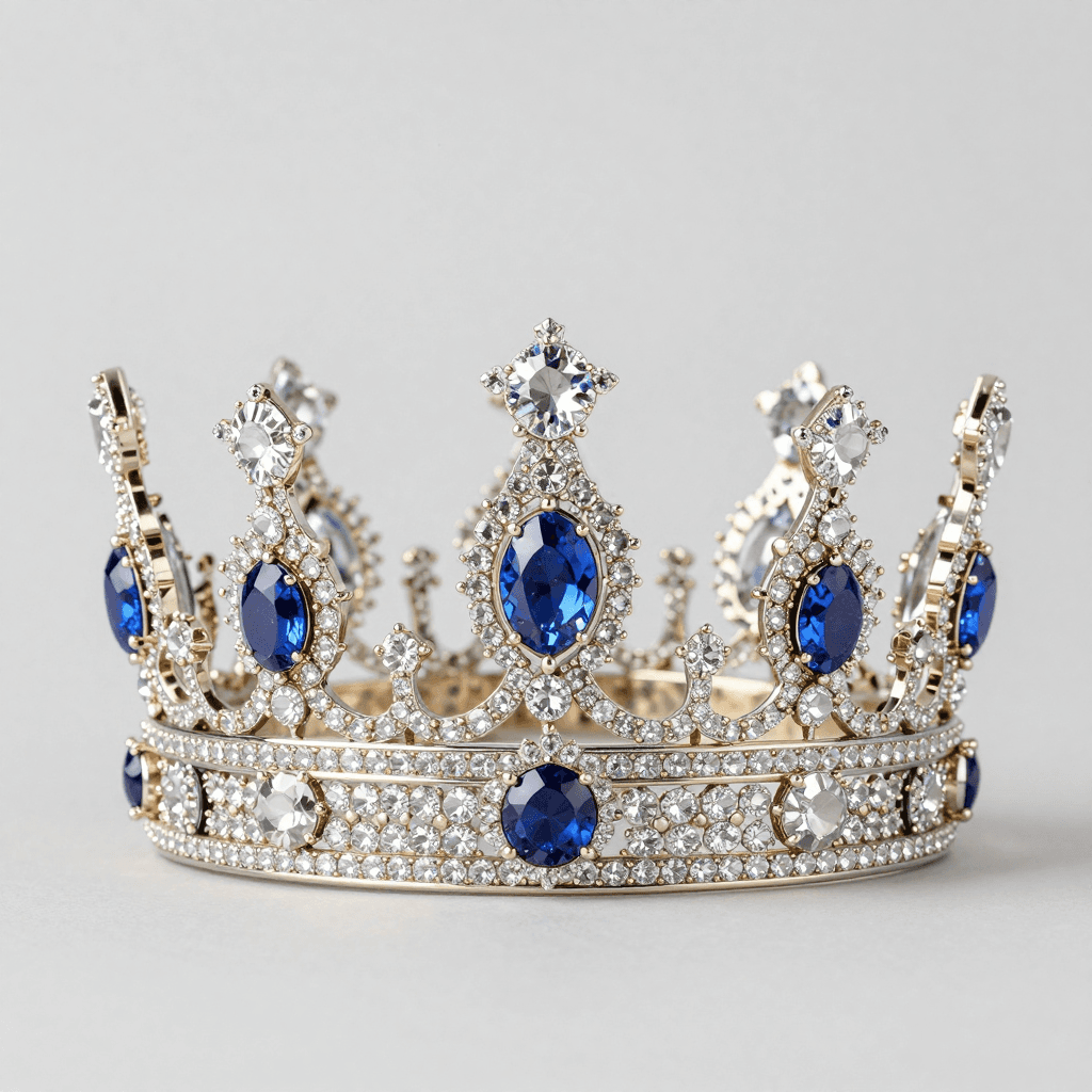 반짝이는 보석으로 장식된 왕관