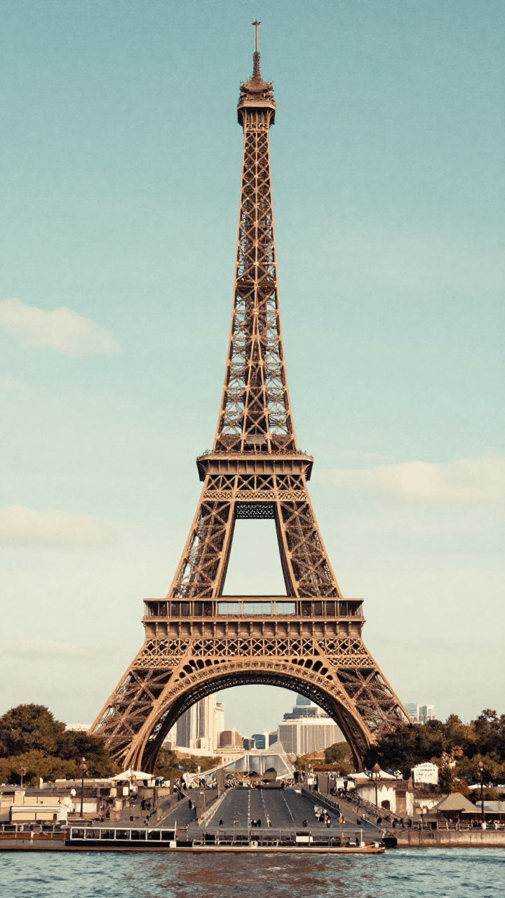 파리 에펠탑이 그려진 빈티지 여행 포스터